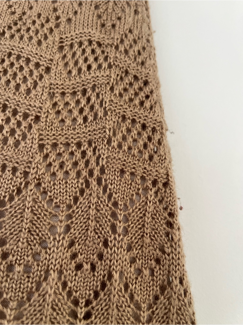 Lapis Crochet Maxi Lined Skirt Coffee Brown Size Large - Picture 9 of 13